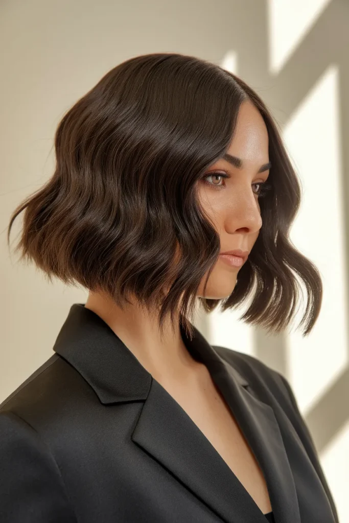  Blunt Wavy Bob