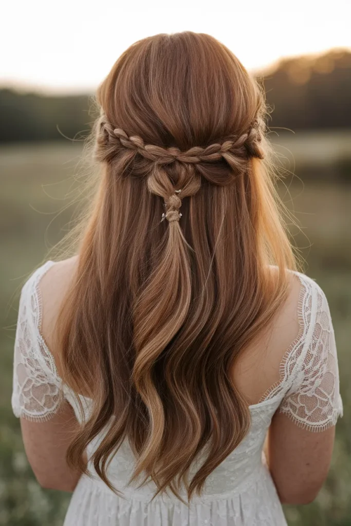 Cross-Tied Half Up