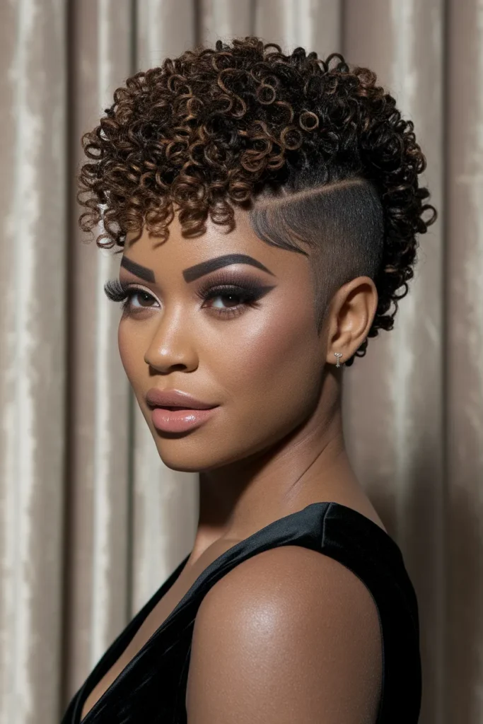 Curly Mohawk Updo