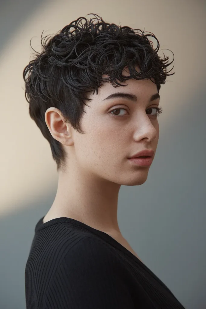 Curly Pixie Cut