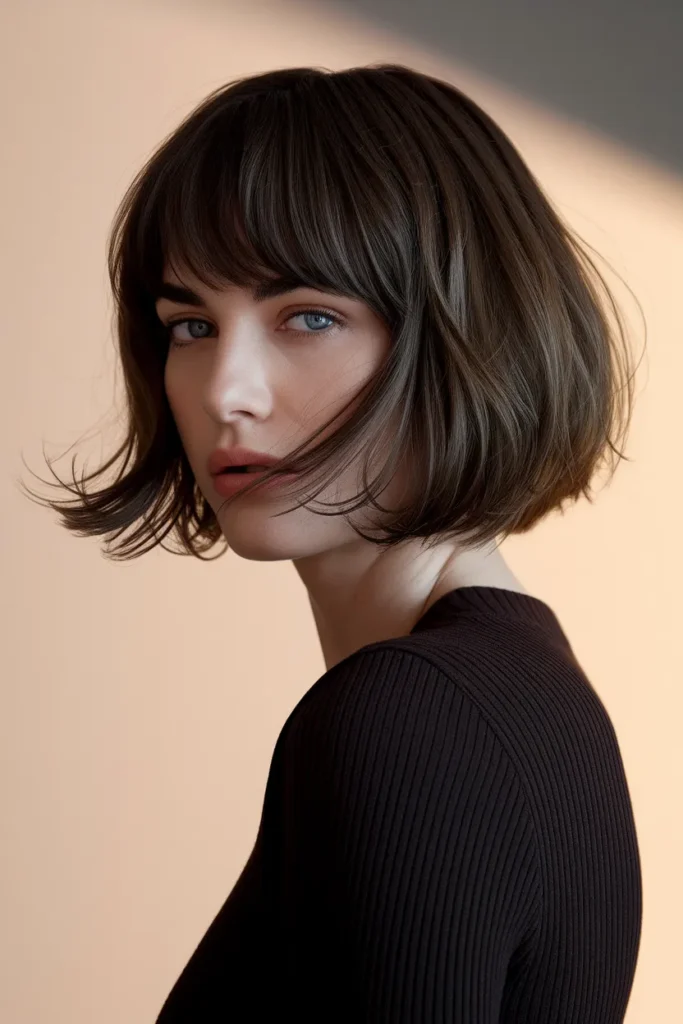 Curtain Bangs Bob