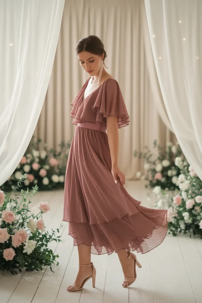 Dusty Rose Ruffles