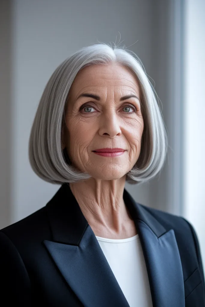Elegant Grey Bob