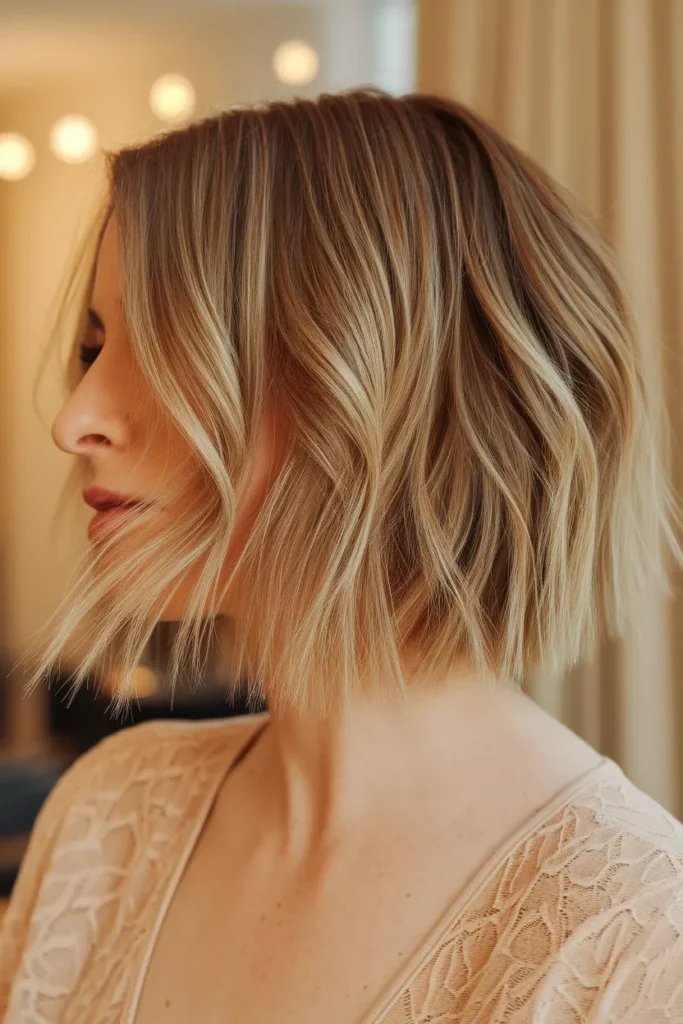  Feathered Collarbone Bob