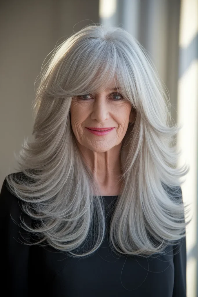 Feathered Long Bangs