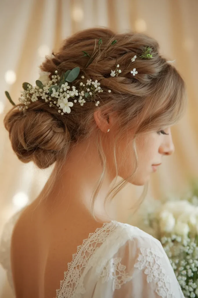 Floral Accent Updo
