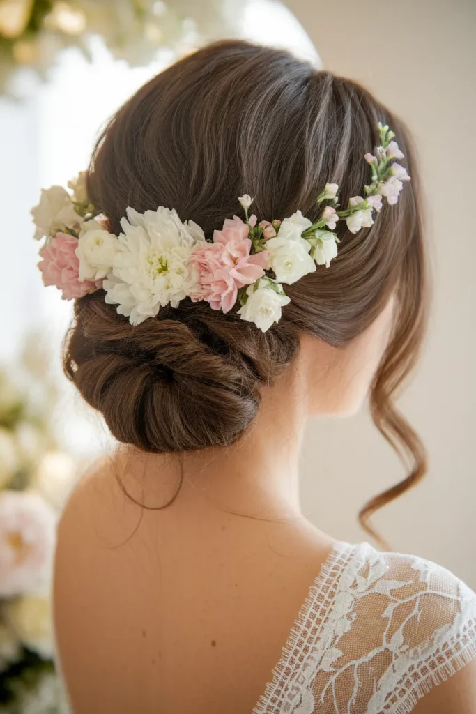 Floral Hair Bun