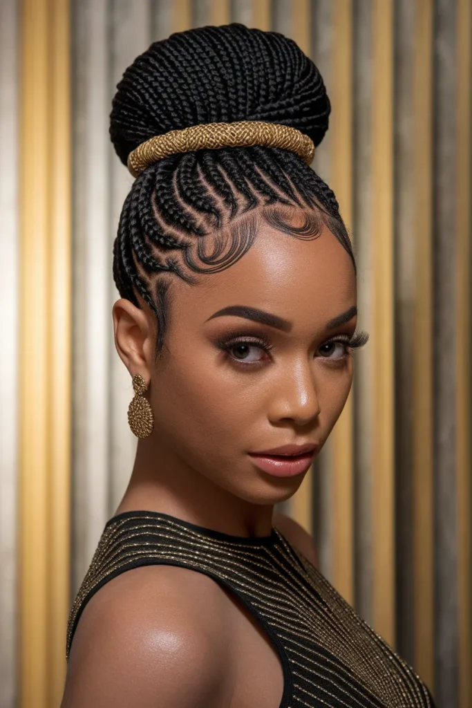 Fulani Braided Updo