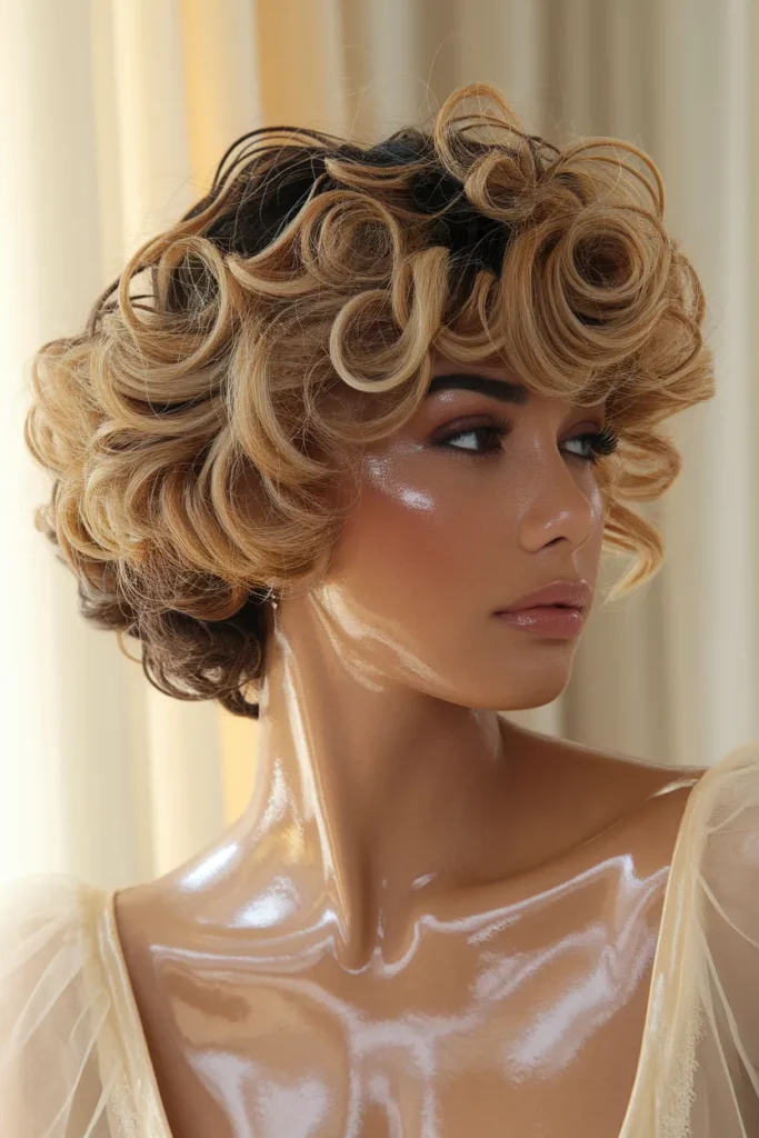 Golden Beige Curls