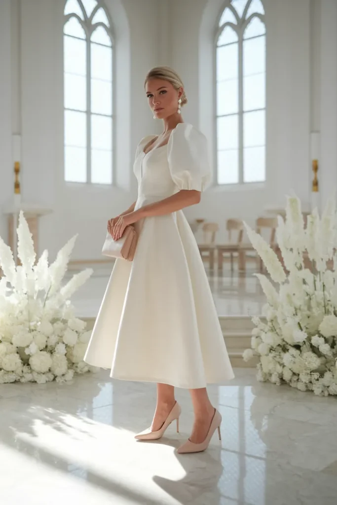 Ivory Puff Sleeves
