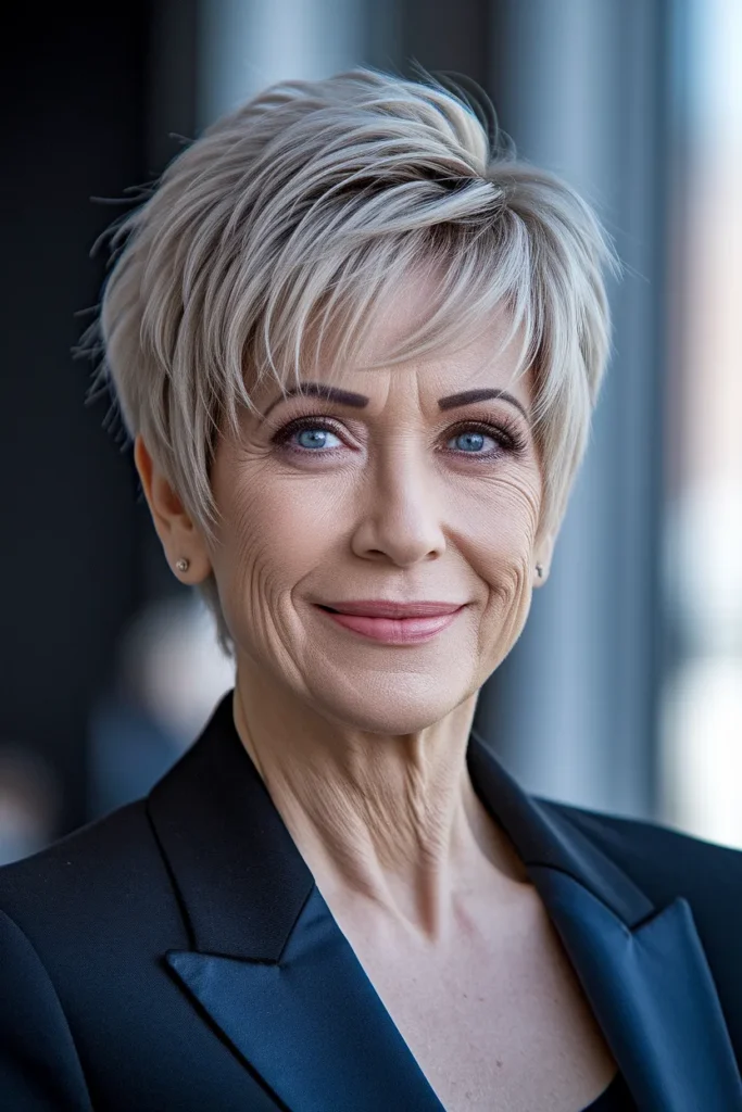 Layered Pixie Bangs