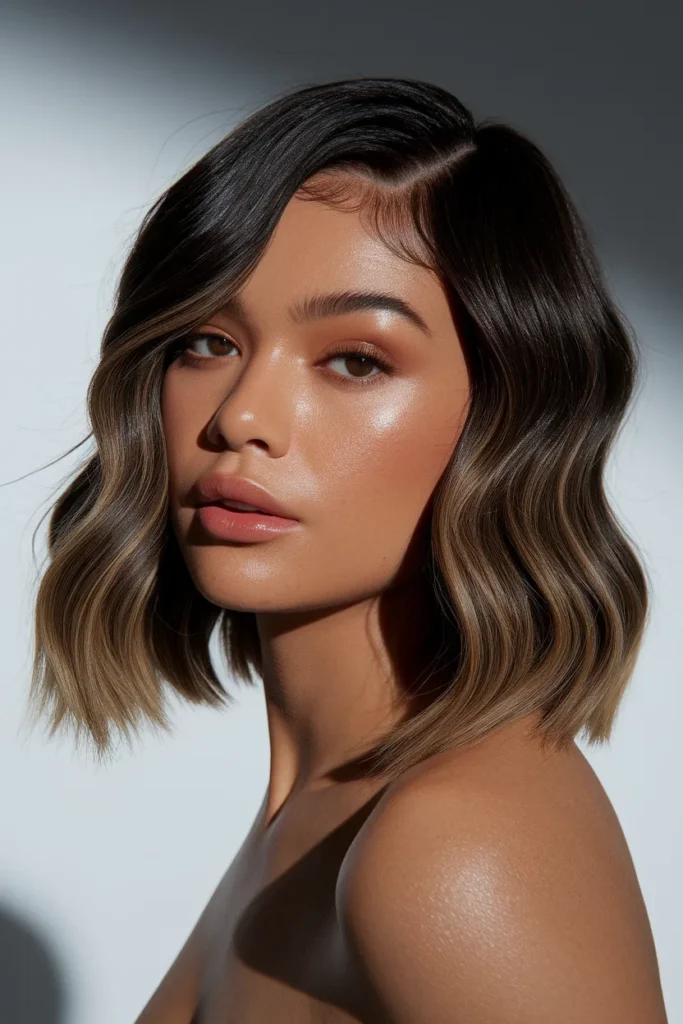 Layered Side-Part Lob