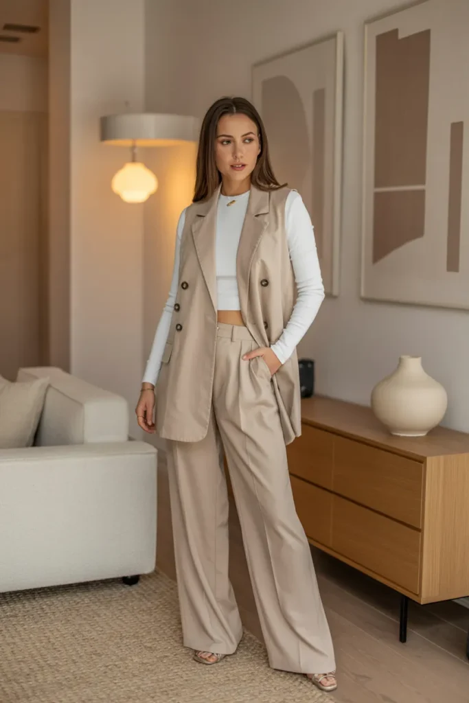 Layered Vest Look