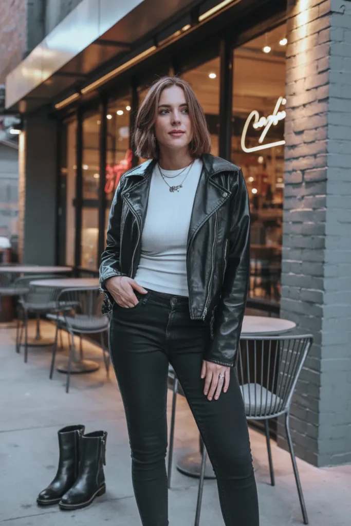 Leather Jacket Layers