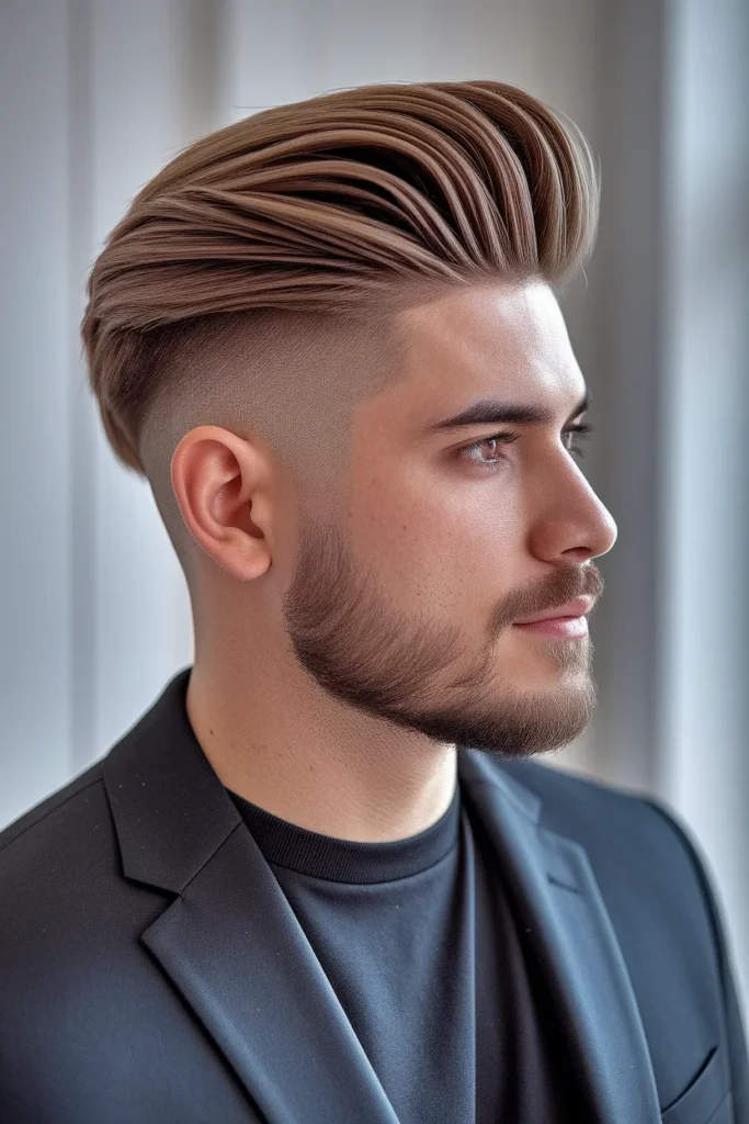  Mid Fade Pompadour