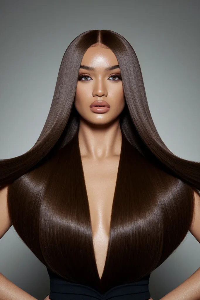 Middle Part Straight