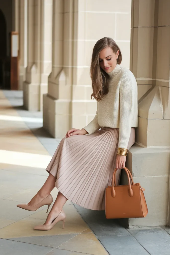 Neutral Pleated Style