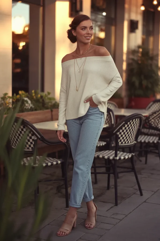 Off-Shoulder Denim