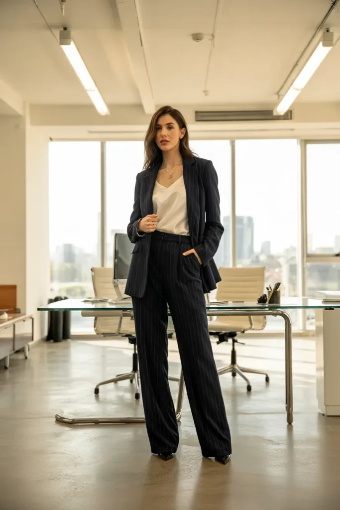 Pinstripe Power Suit