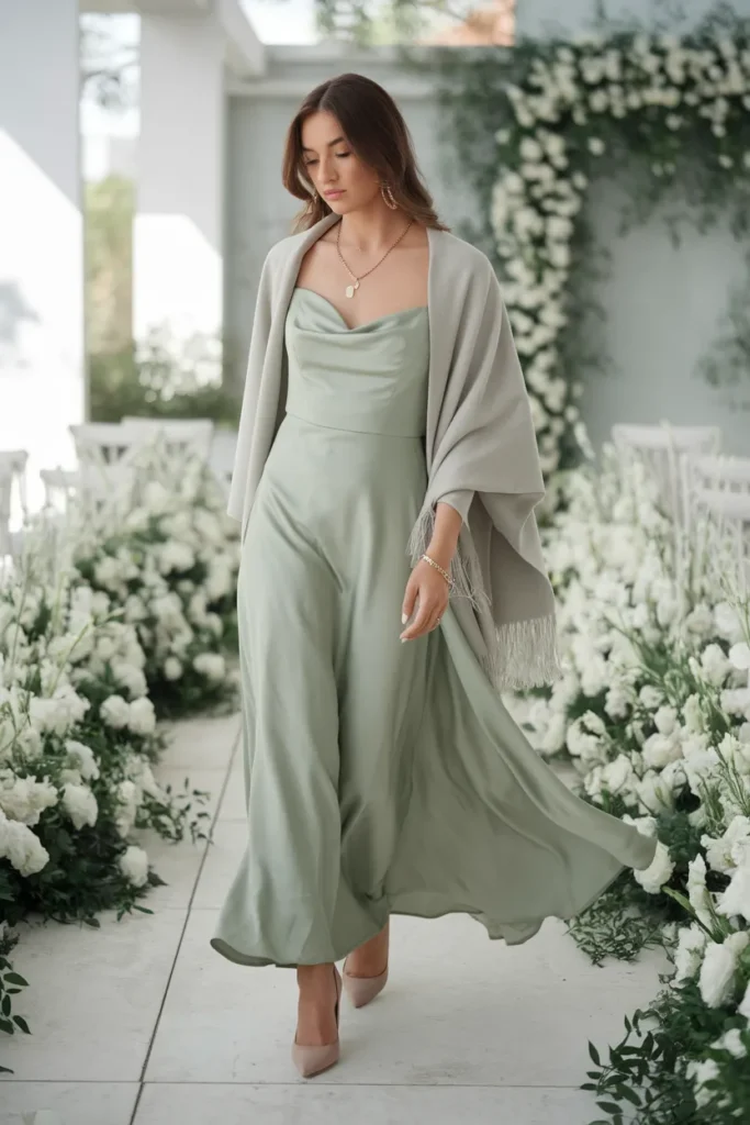 Sage Satin Layers