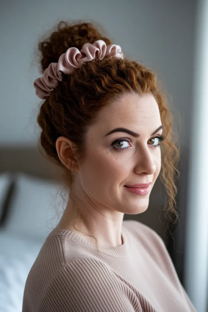 Satin Scrunchie Bun