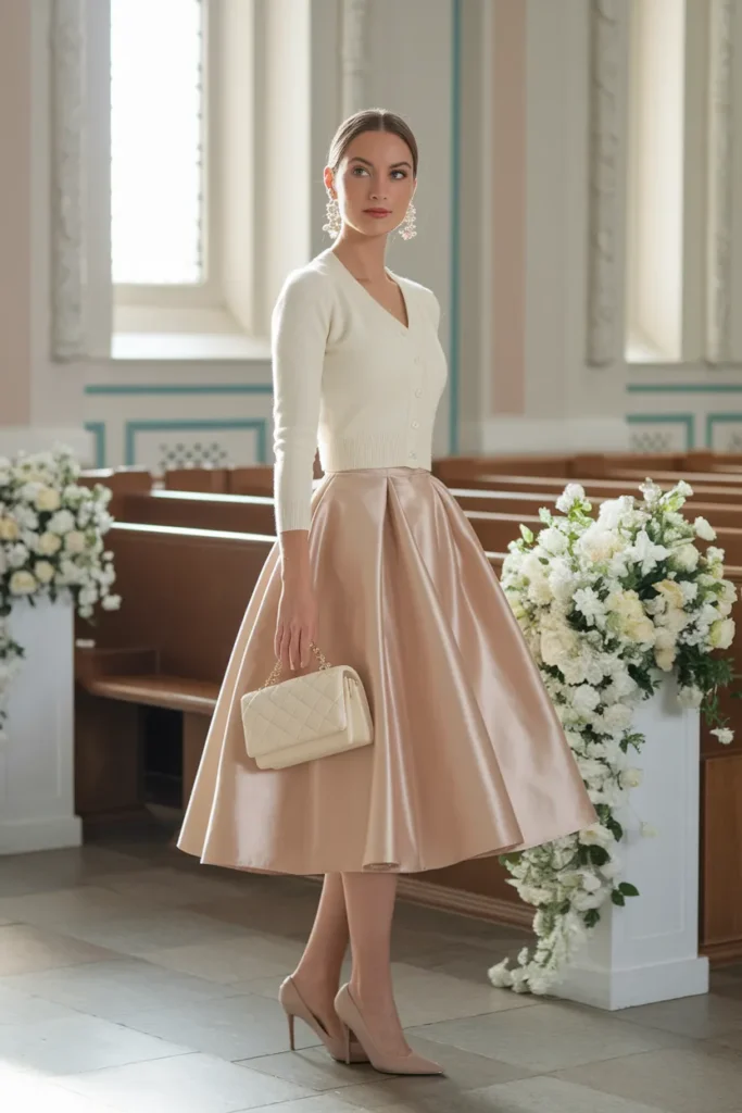 Satin Skirt Layers