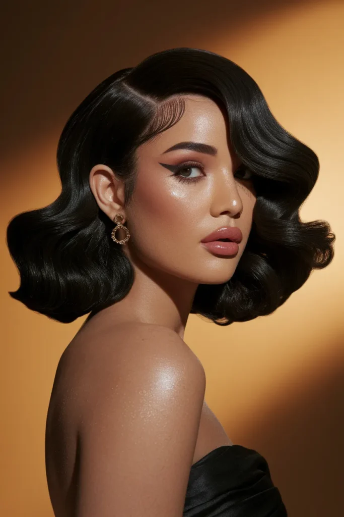 Side Part Curls
