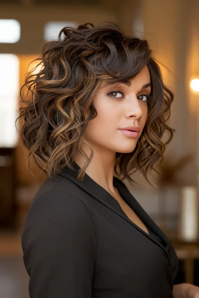 Side-Parted Curls