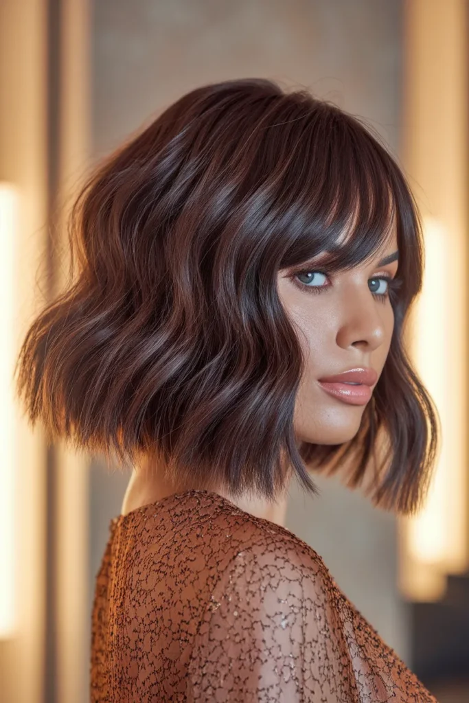 Side-Swept Choppy Bob