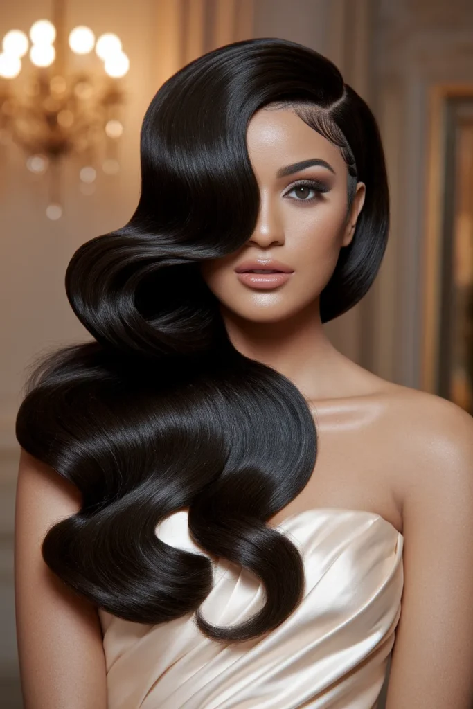 Side Swept Curls