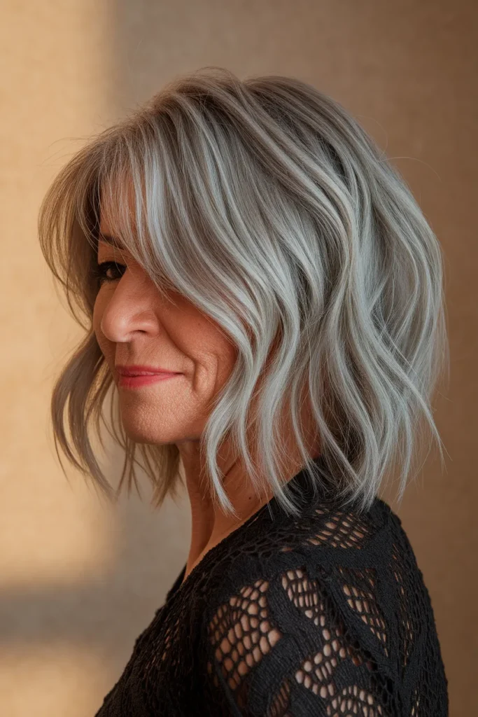 Side-Swept Shag Bangs