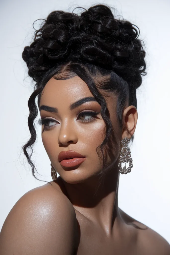 Voluminous Curly Bun