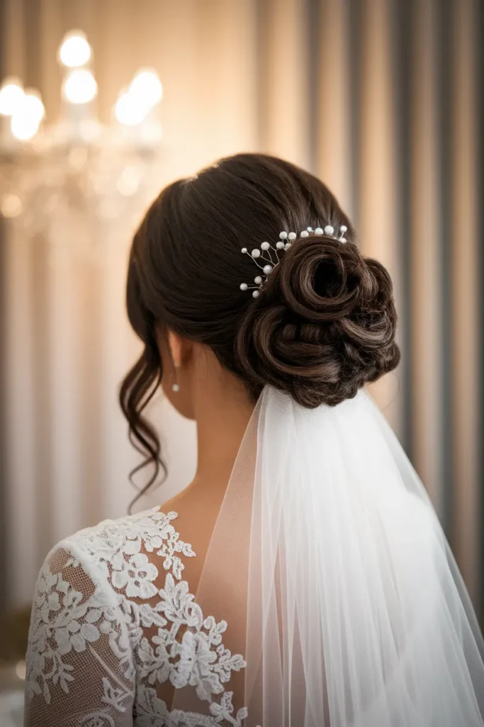 Wedding Veil Bun