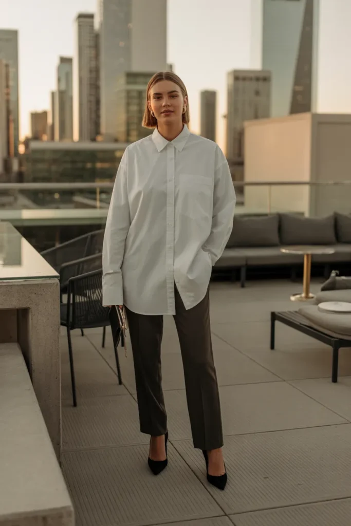 White Button-Up Chic