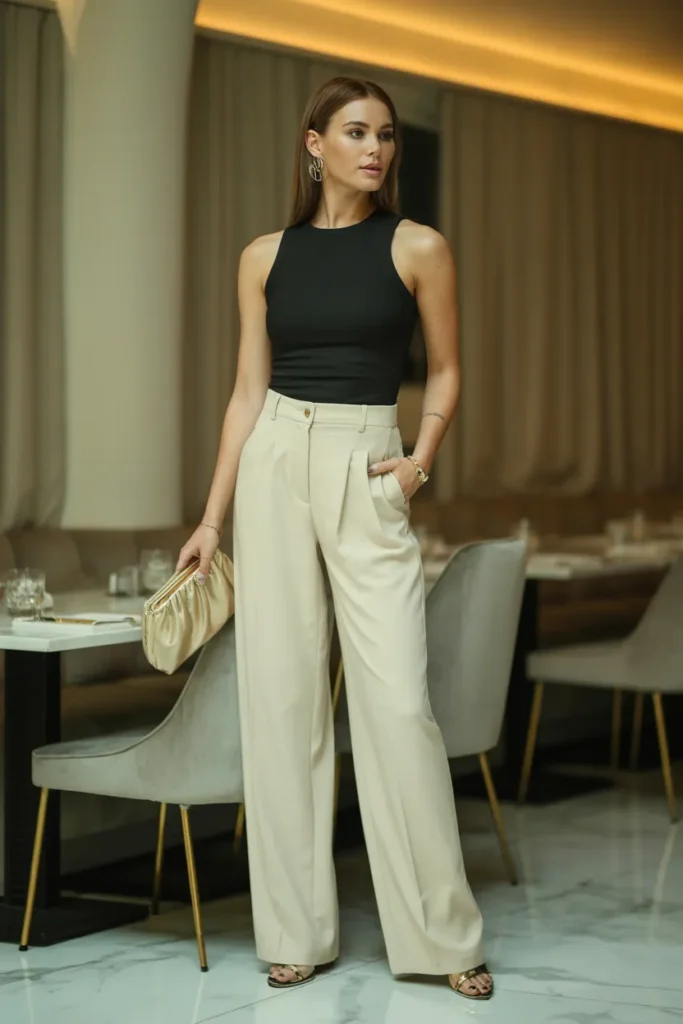 Wide-Leg Trouser Look