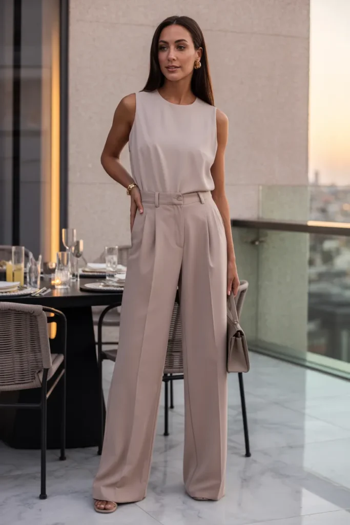 Wide-Leg Trouser Set