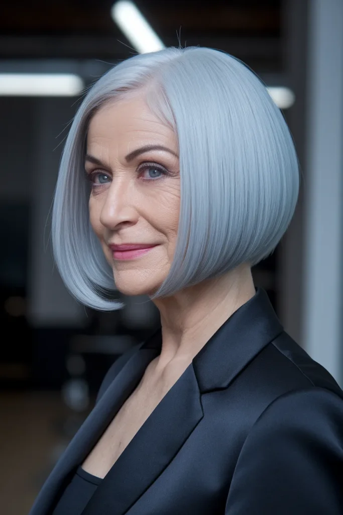 Angled Silver Bob