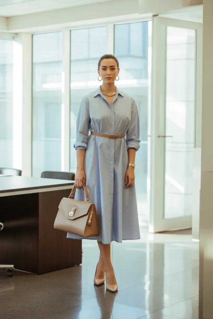Belted Shirt Dress