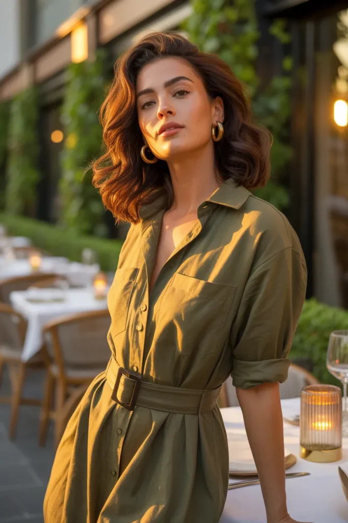 Belted Shirt Dress