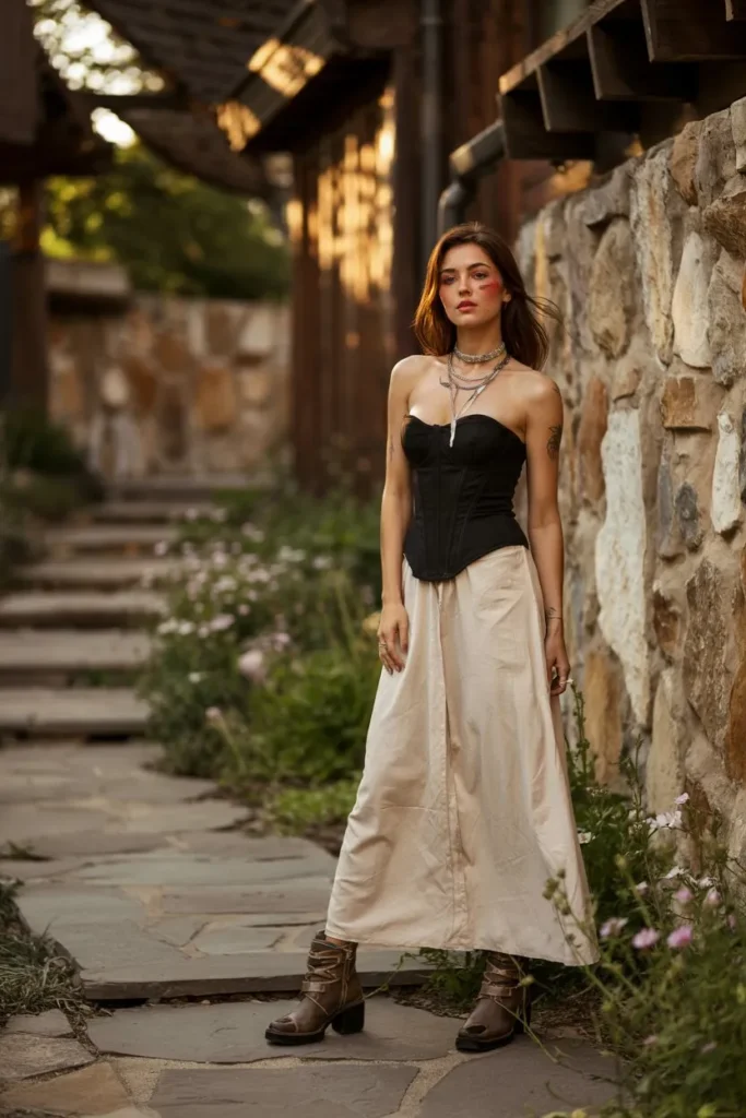 Black Corset Maxi