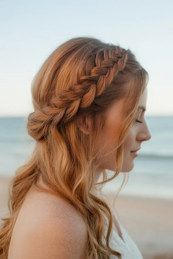 Boho Fishtail Braid Half-Up Hairstyle