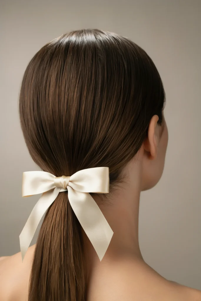 Bow Low Ponytail