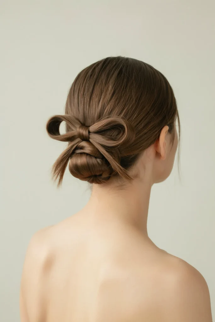 Bow Ribbon Loop Bun