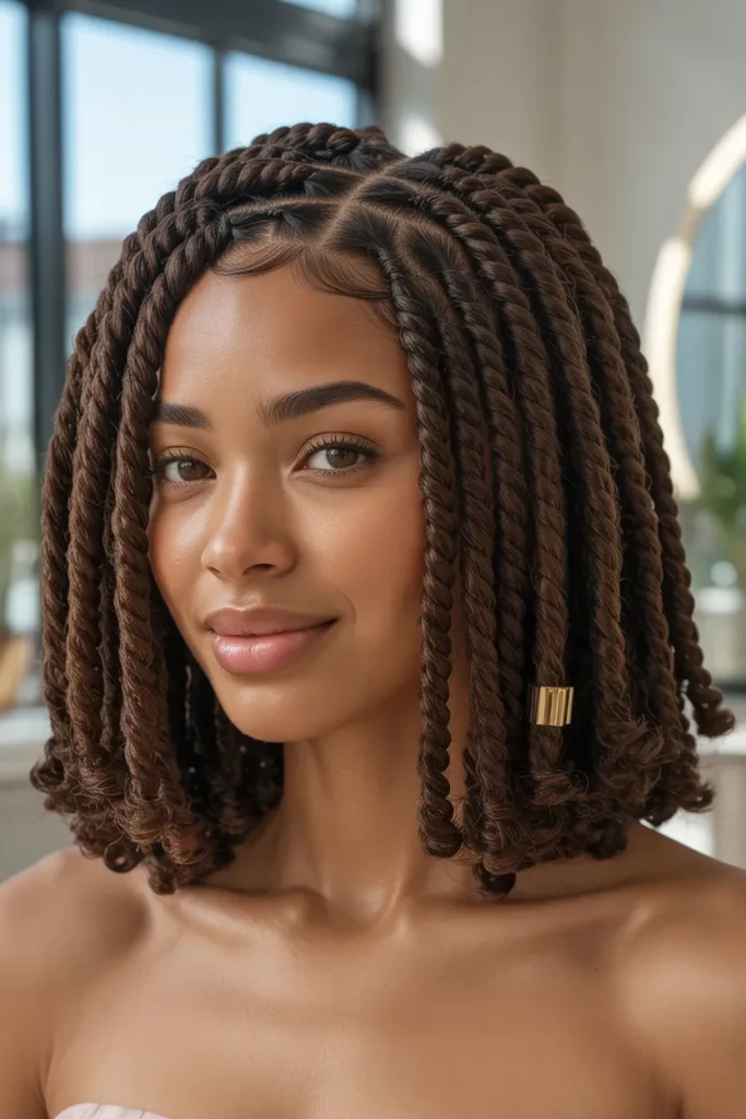  Chic Shoulder-Length Fulani Twists