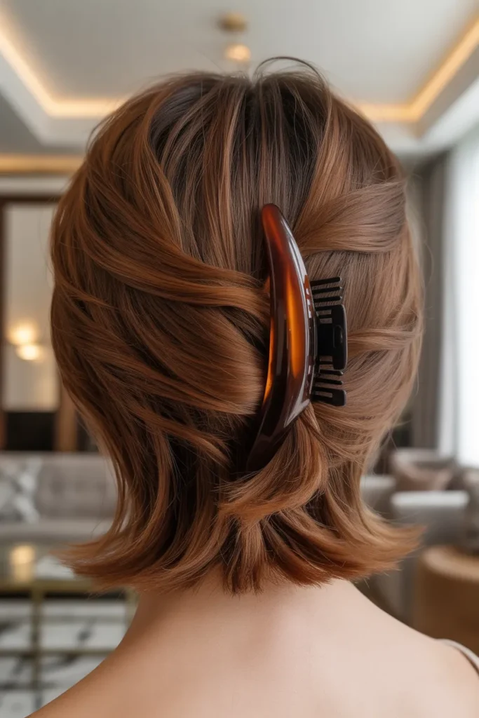 Claw Clip Twist with Pinned-Back Sides
