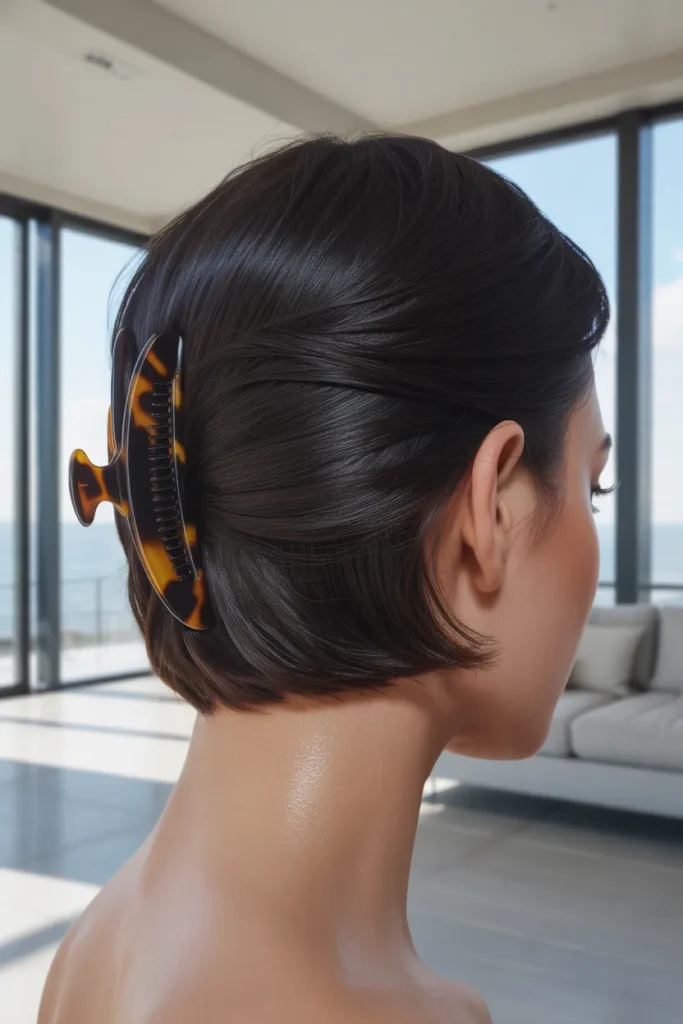 Claw Clip with Sleek Pulled-Back Look