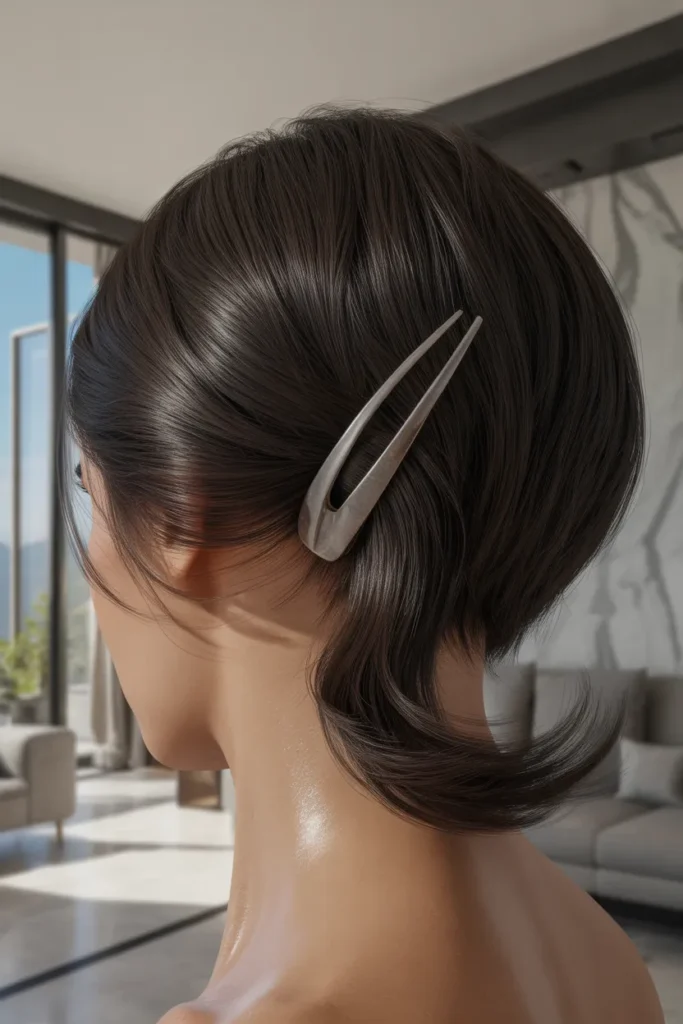 Claw Clip with Sleek Side Part