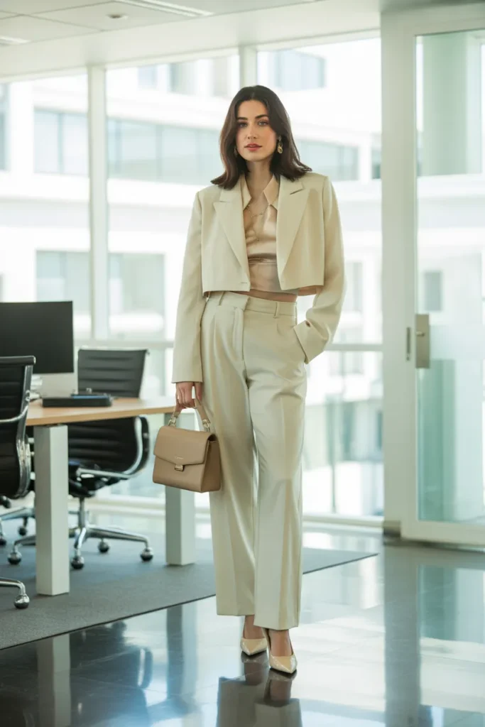 Cropped Blazer Combo