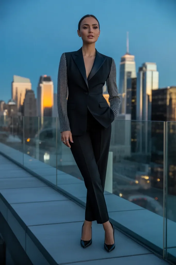 Crystal Sleeve Suit