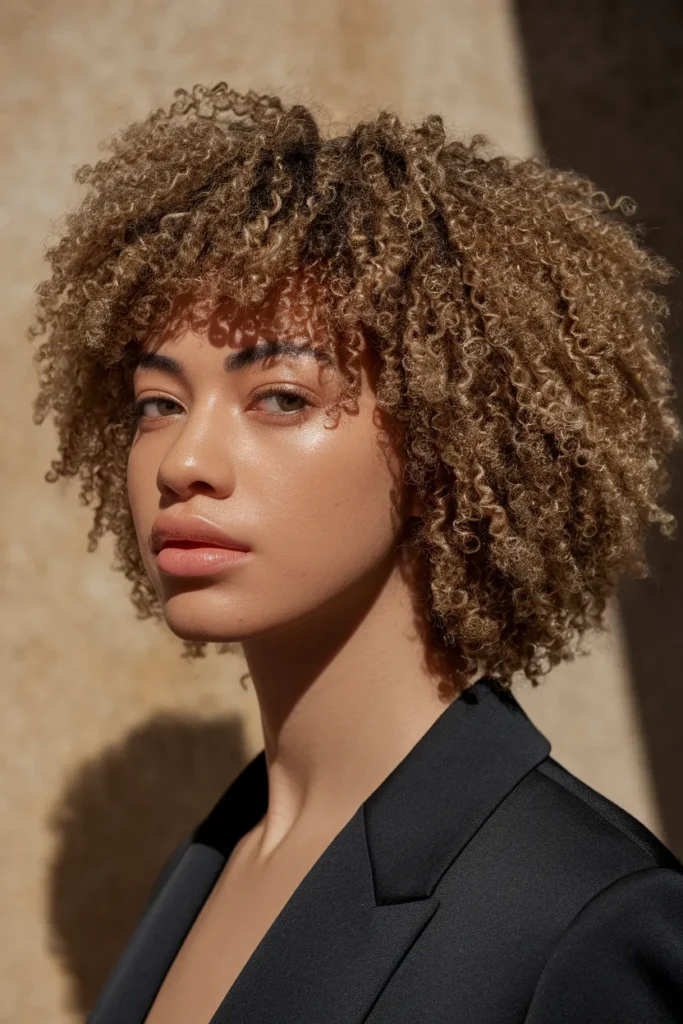 Curly Temple Fade